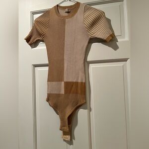 Free People form fitting color block bodysuit XS